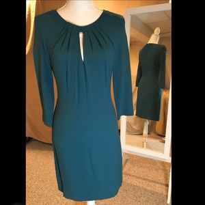 Piazza Sempione long sleeve teal dress